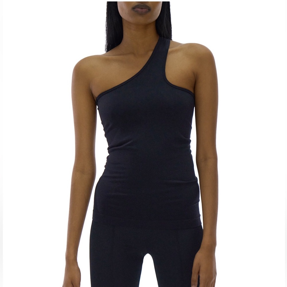 Helmut Lang Black Modern Seamless Jersey Cutout Tank Top Size XS/ Small NWT
